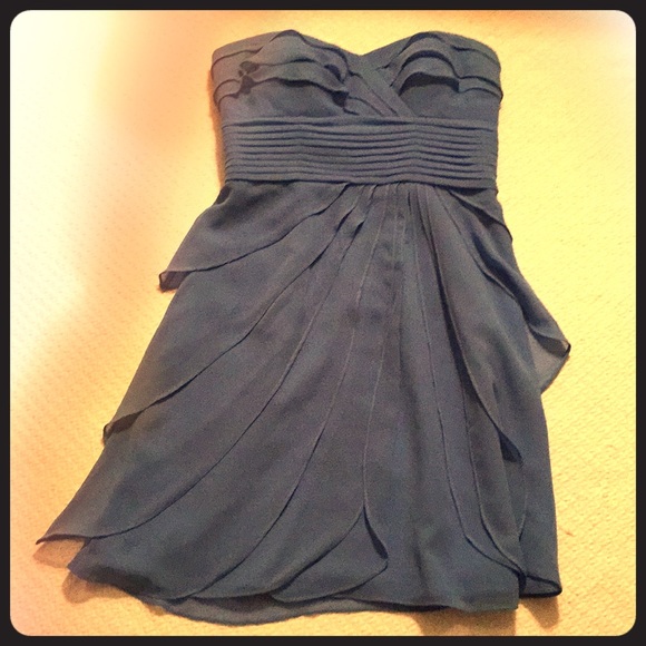 Bill Levkoff Bridesmaids Dress in Cornflower Blue - Picture 1 of 5